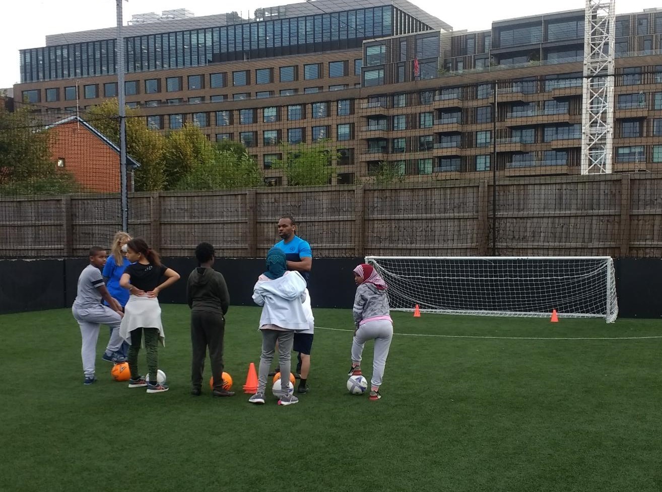 The children get involved on the pitch 